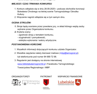 KONKURS NA NAJLEPSZY STRÓJ Z EPOKI