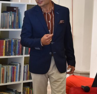 Max Czornyj w tarnogrodzkiej bibliotece