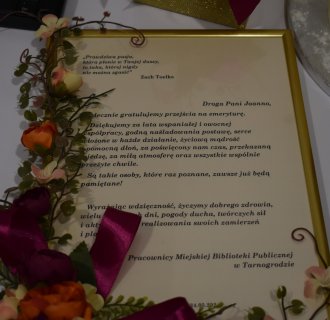 „… z książką przez życie” – pożegnanie długoletniego dyrektora Miejskiej Biblioteki Publicznej w Tarnogrodzie